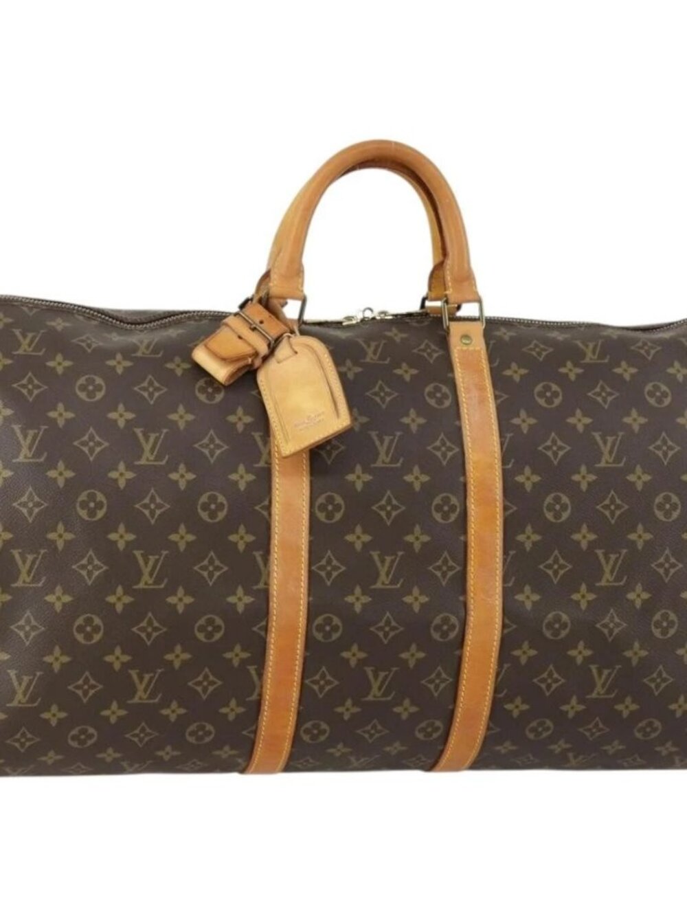 LOUIS VUITTON Monogram Keepall 55 Boston Bag M41424 LV Auth 156198